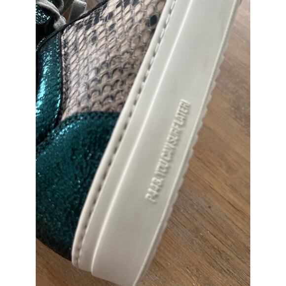 P448 Women's Soho Crackled & Snake-embossed Leather sneakers size 38 - Picture 10 of 14
